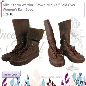 Nike Storm Warrior Brown Womens Rain Boot Size 10